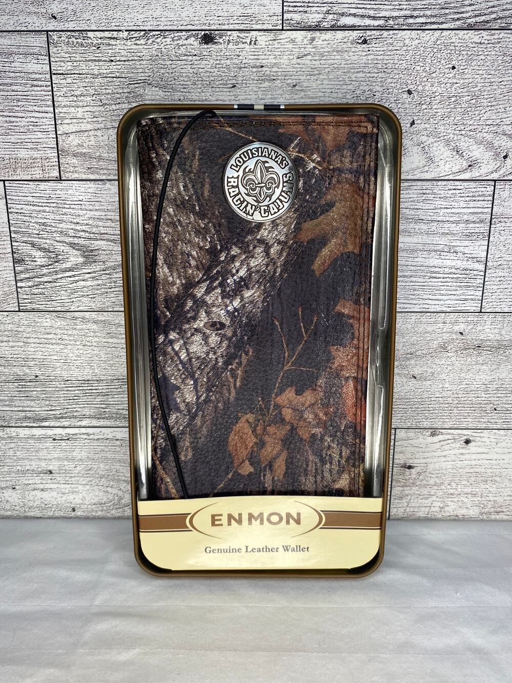 Louisiana Ragin Cajuns Genuine LEATHER Camouflage WALLET NCAA Logo NWT